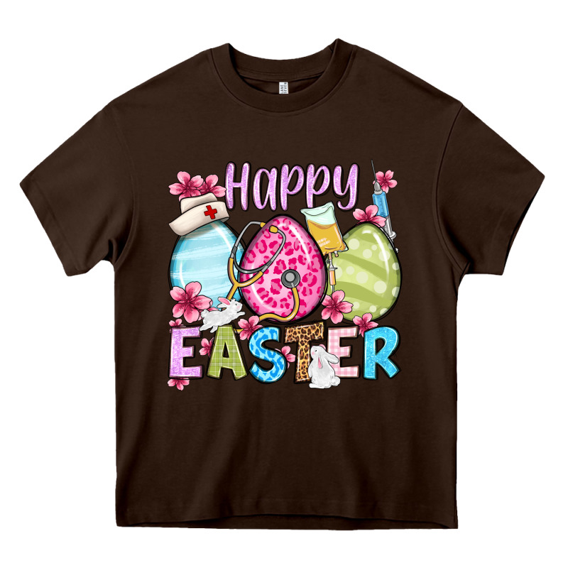 Happy Easter Eggs Heavy Core Tee by OliviaCreatesArt | Teevron