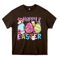 Chocolate Brown Happy Easter eggs Heavy Core Tee - OliviaCreatesArt