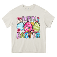 Cream Happy Easter eggs Heavy Core Tee - OliviaCreatesArt
