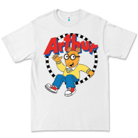 White Funko Up Arthur Premium Tee - linhVisuals