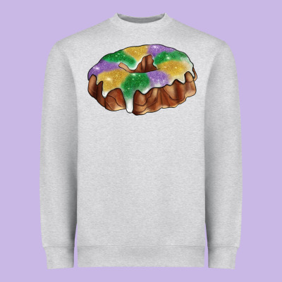 Mardi Gras King Cake Heavyweight Sweatshirt Designed By Ranaportraitstore