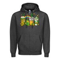 Charcoal Heather st patricks day coffee Zipper Hoodie - Jasminsmagicworld