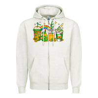 Oatmeal Heather st patricks day coffee Zipper Hoodie - Jasminsmagicworld