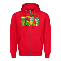 Red st patricks day coffee Zipper Hoodie - Jasminsmagicworld