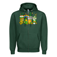 Sports Green st patricks day coffee Zipper Hoodie - Jasminsmagicworld