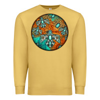 Antique Gold western pattern circle Premium Sweatshirt - Jasminsmagicworld