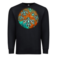 Black western pattern circle Premium Sweatshirt - Jasminsmagicworld