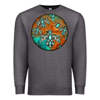 Charcoal Heather western pattern circle Premium Sweatshirt - Jasminsmagicworld