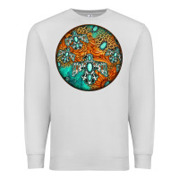Dove Grey western pattern circle Premium Sweatshirt - Jasminsmagicworld