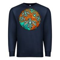 Navy western pattern circle Premium Sweatshirt - Jasminsmagicworld