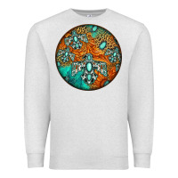 Oatmeal Heather western pattern circle Premium Sweatshirt - Jasminsmagicworld