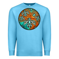 Ocean Blue western pattern circle Premium Sweatshirt - Jasminsmagicworld