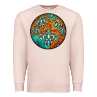 Pale Pink western pattern circle Premium Sweatshirt - Jasminsmagicworld