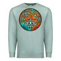 Seafoam western pattern circle Premium Sweatshirt - Jasminsmagicworld