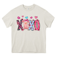 Cream xoxo pig olivia Heavy Core Tee - OliviaCreatesArt