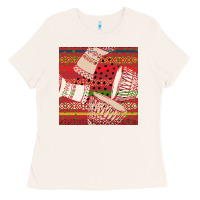 African Drum Colorful Seamless Pattern Ladies Tee | Teevron