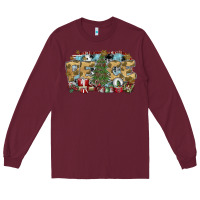 Burgundy peace Long Sleeve Tee - SublimationCraftShop