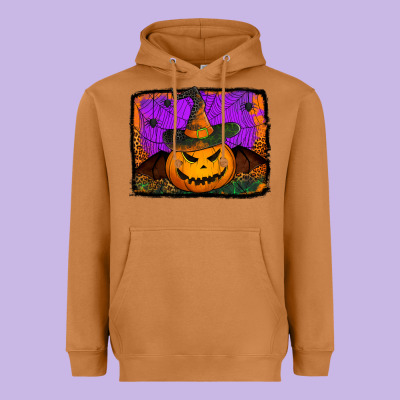 Jack O' Lantern Pumpkin Heavyweight Hoodie Designed By Jasminsmagicworld