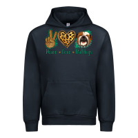 Navy Peace Love Bulldog Urban Hoodie - Jasminsmagicworld