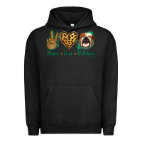 Pigment Black Peace Love Bulldog Urban Hoodie - Jasminsmagicworld
