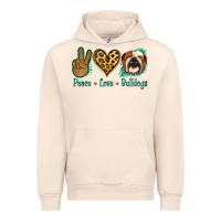 Sandshell Peace Love Bulldog Urban Hoodie - Jasminsmagicworld