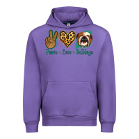 Tulip Peace Love Bulldog Urban Hoodie - Jasminsmagicworld