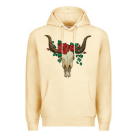 Pina Colada bull skull with roses Premium Hoodie - Artiststas