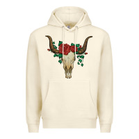 Sandshell bull skull with roses Premium Hoodie - Artiststas