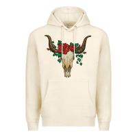 Tofu bull skull with roses Premium Hoodie - Artiststas