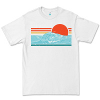 White vintage california wave surf retro 80s california beach surfing Premium Tee - linhVisuals
