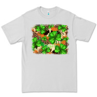 Dove Grey st.patricks plaid  green glitter cowhide  leopard Premium Tee - FaDigitalArtStudio