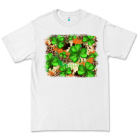 White st.patricks plaid  green glitter cowhide  leopard Premium Tee - FaDigitalArtStudio