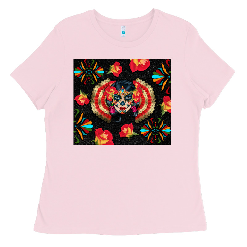 Sugar Skull Tumbler Ladies Tee by BundleAndBundleShop | Teevron