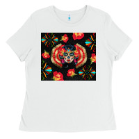 White sugar skull tumbler Ladies Tee - BundleAndBundleShop