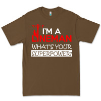 Cacao im a lineman whats your superpower Premium Tee - linhVisuals