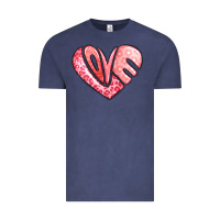 Vintage Denim heart shaped love valentine's day Vintage Tee - LillyAllenDesigns