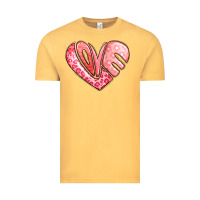 Vintage Mustard heart shaped love valentine's day Vintage Tee - LillyAllenDesigns