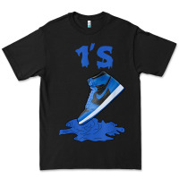 Black 1 retro high og dark marina blue tee shoes dripping got em t shirt Premium Tee - linhVisuals