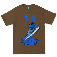Cacao 1 retro high og dark marina blue tee shoes dripping got em t shirt Premium Tee - linhVisuals