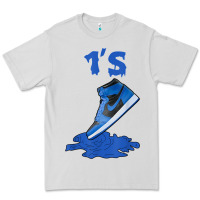 Dove Grey 1 retro high og dark marina blue tee shoes dripping got em t shirt Premium Tee - linhVisuals