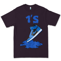 Plum 1 retro high og dark marina blue tee shoes dripping got em t shirt Premium Tee - linhVisuals
