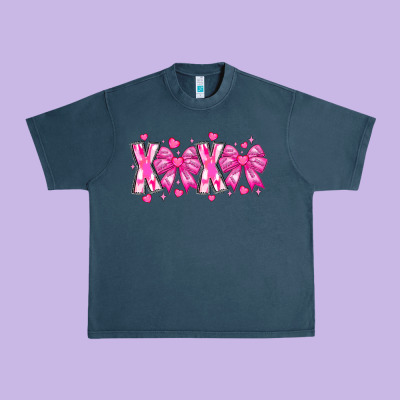 Xoxo Valentines Urban Heavy Tee Designed By Cowhidedigitalart