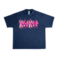 Navy XOXO Valentines Urban Heavy Tee - CowhideDigitalArt