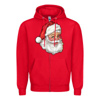 Red Santa Claus Zipper Hoodie - RanaPortraitStore