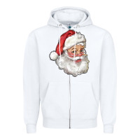 White Santa Claus Zipper Hoodie - RanaPortraitStore