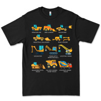 Black construction excavator vehicle boys builder heavy equipment t shirt Premium Tee - linhVisuals