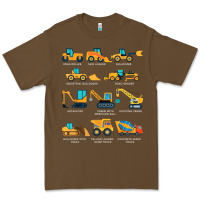 Cacao construction excavator vehicle boys builder heavy equipment t shirt Premium Tee - linhVisuals