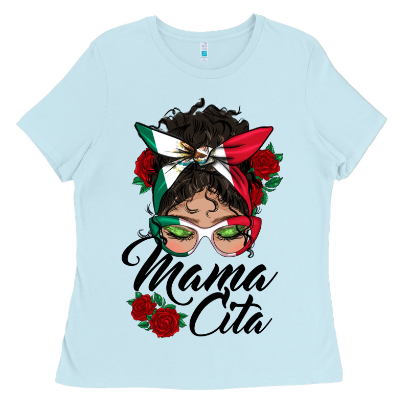 Mexican Mamacita Messy Bun Ladies Tee by BundleAndBundleShop | Teevron