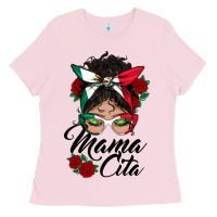 Bubblegum Pink mexican mamacita messy bun Ladies Tee - BundleAndBundleShop