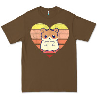 Cacao cute hamster design retro heart shape vintage t shirt Premium Tee - linhVisuals
